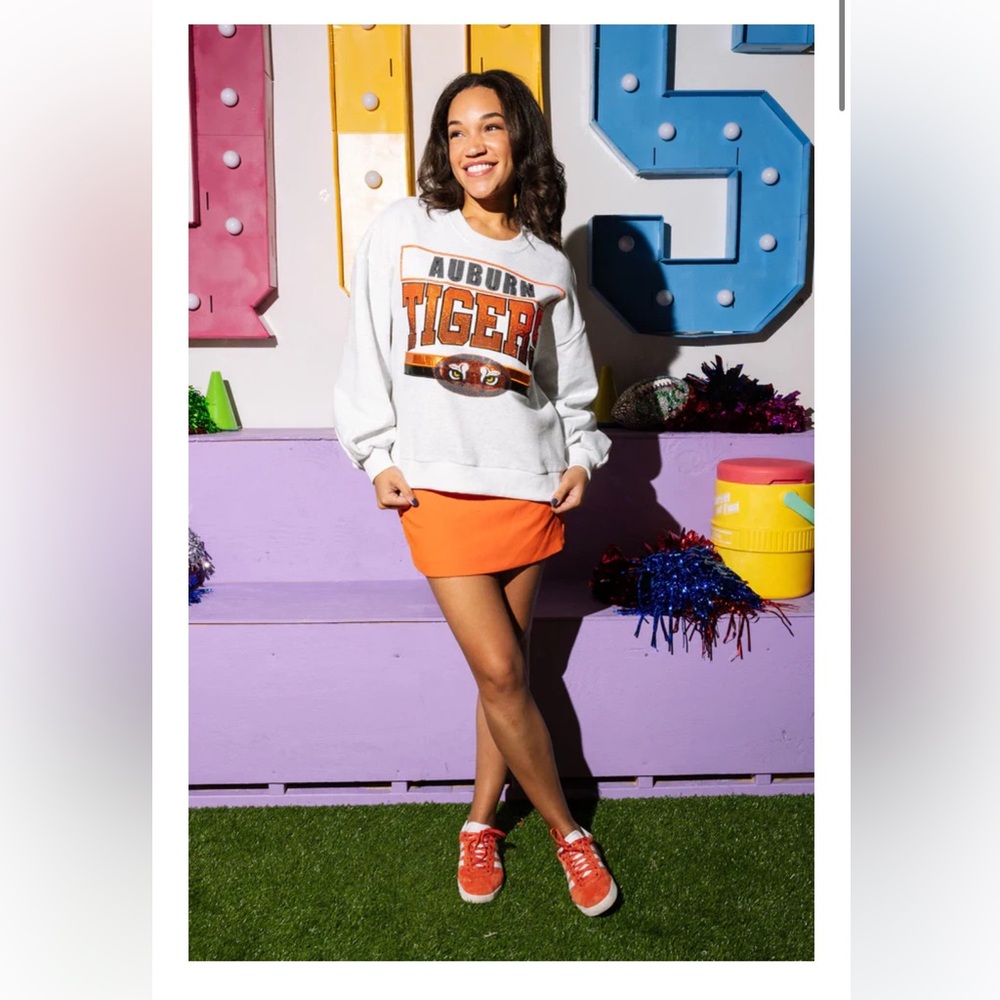 Queen of Sparkles Auburn Tigers Gameday Sweatshirt Large Gameday War Eagle - Picture 6 of 14